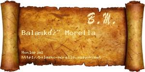 Balaskó Morella névjegykártya